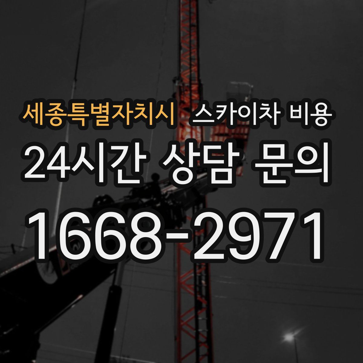 세종특별자치시 스카이차 비용