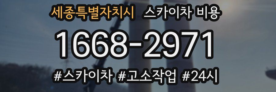 세종특별자치시 스카이차 비용