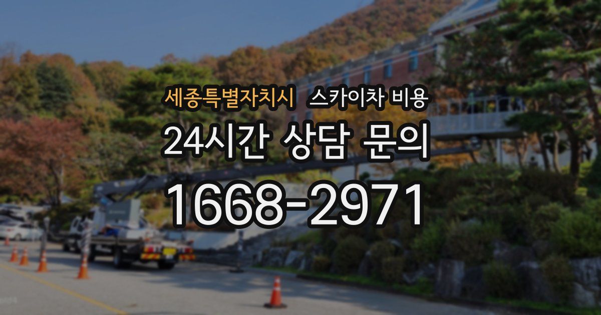 세종특별자치시 스카이차 비용