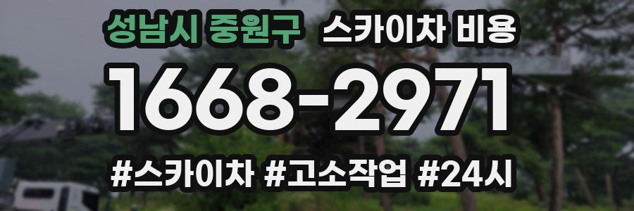 성남시 중원구 스카이차 비용