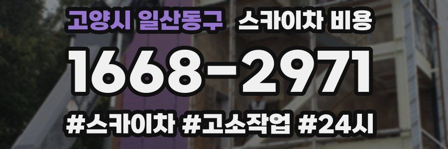 고양시 일산동구 스카이차 비용