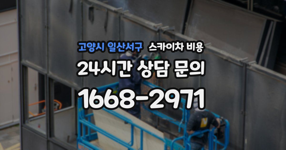 고양시 일산서구 스카이차 비용