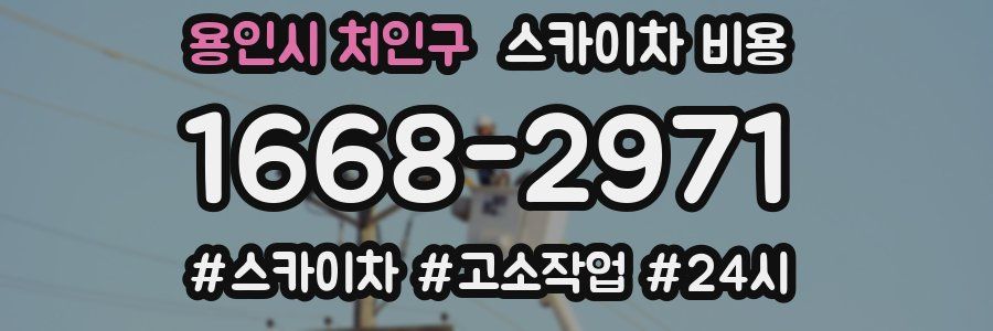 용인시 처인구 스카이차 비용