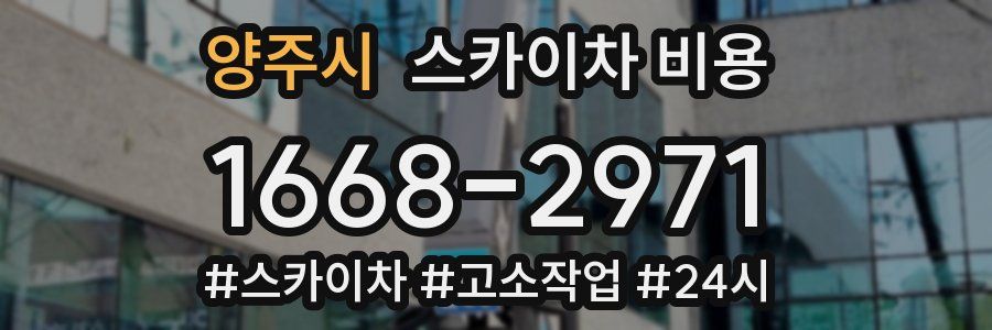 양주시 스카이차 비용