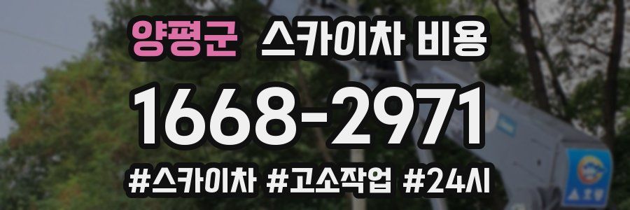 양평군 스카이차 비용