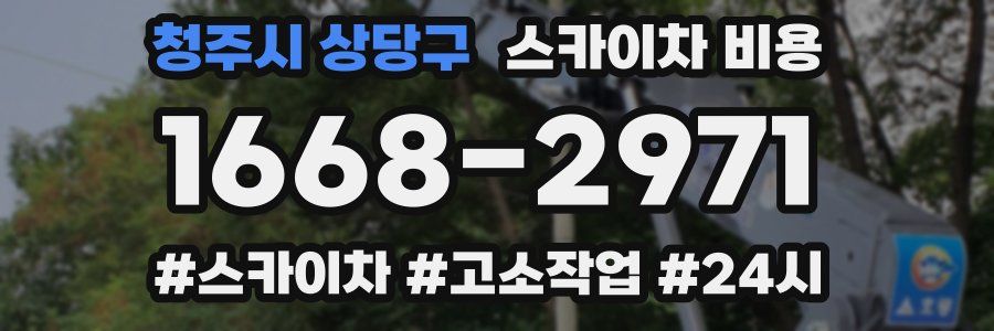 청주시 상당구 스카이차 비용