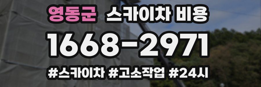 영동군 스카이차 비용