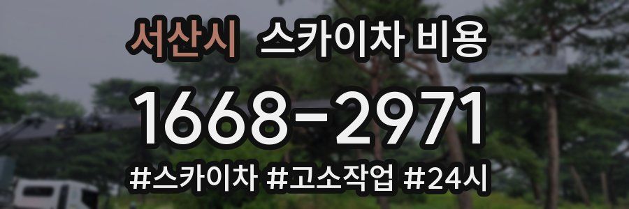 서산시 스카이차 비용
