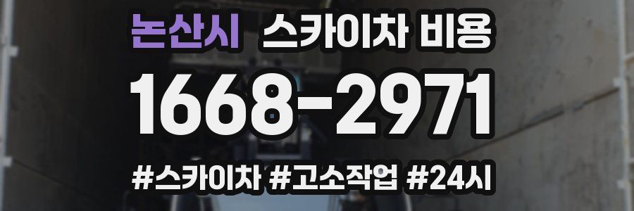 논산시 스카이차 비용