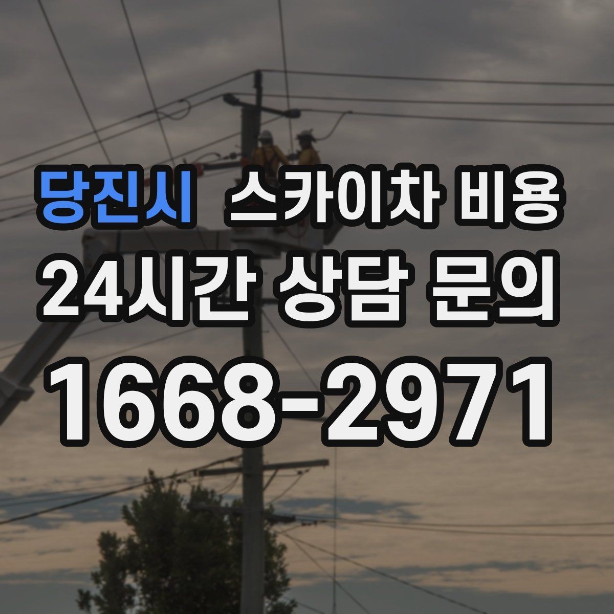 당진시 스카이차 비용 예약 호출이 필요한 현장 유형