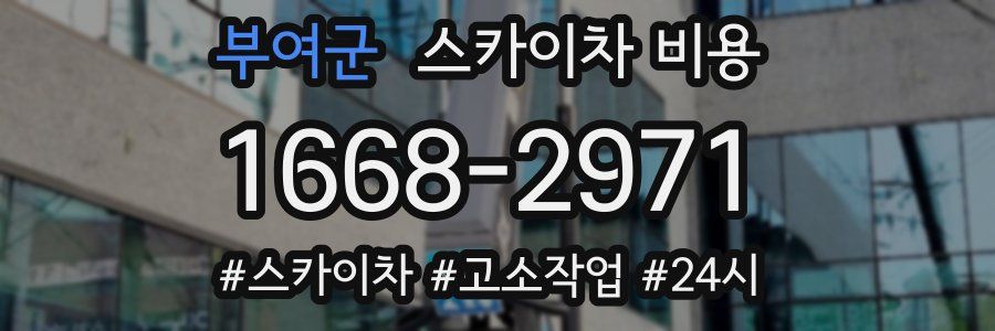 부여군 스카이차 비용