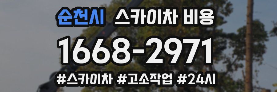 순천시 스카이차 비용