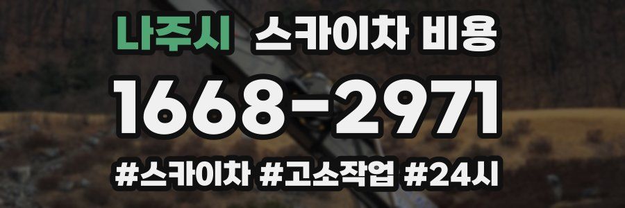 나주시 스카이차 비용