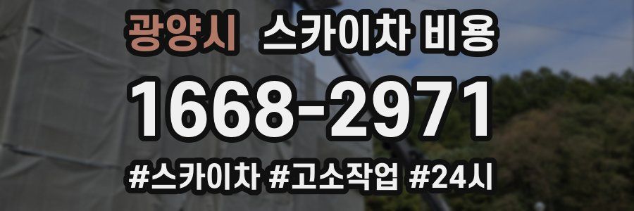 광양시 스카이차 비용