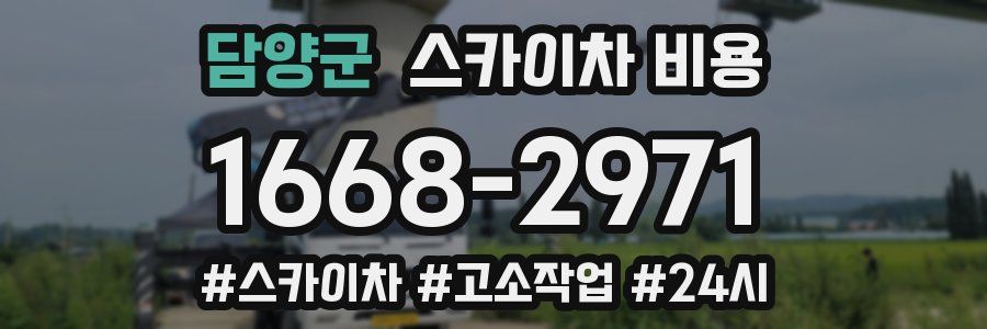 담양군 스카이차 비용