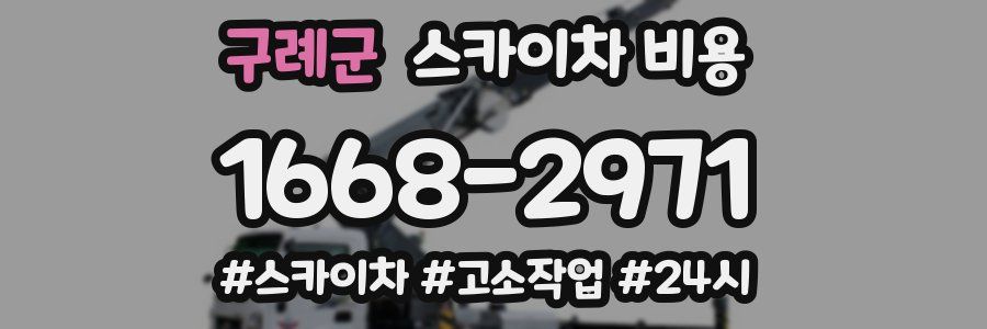 구례군 스카이차 비용