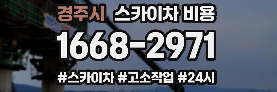 경주시 스카이차 비용