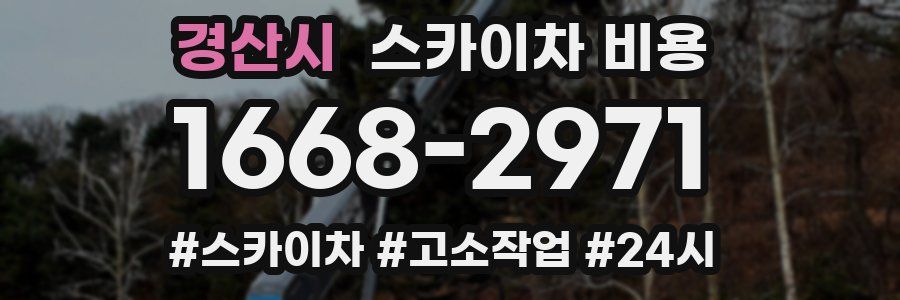 경산시 스카이차 비용