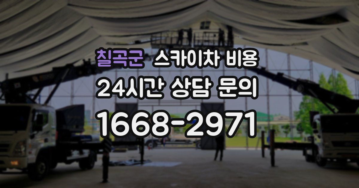 칠곡군 스카이차 비용