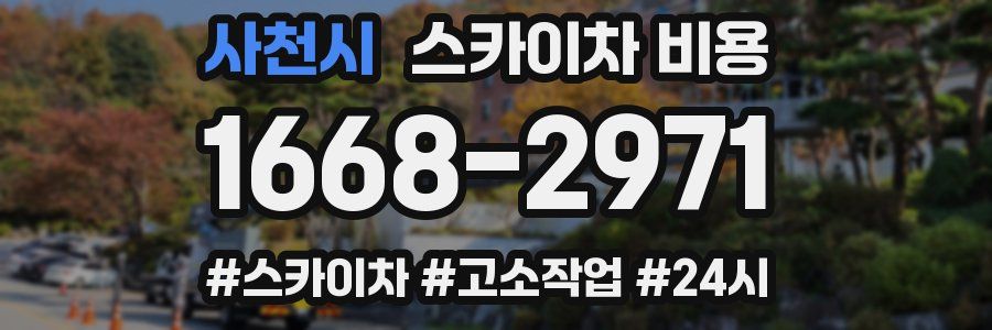 사천시 스카이차 비용