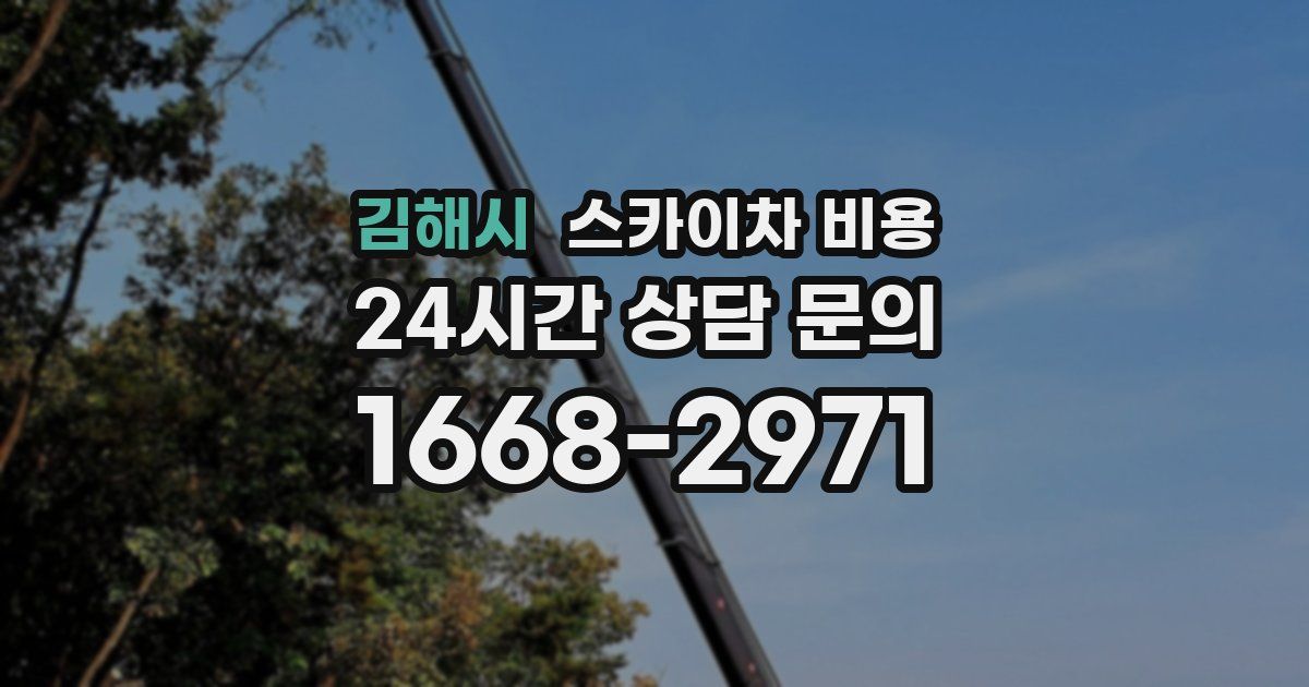 김해시 스카이차 비용