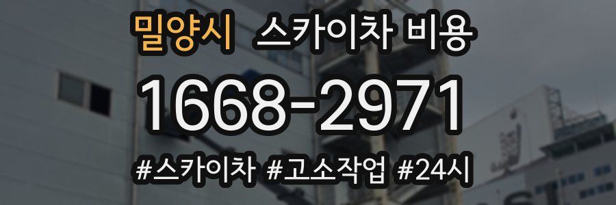 밀양시 스카이차 비용