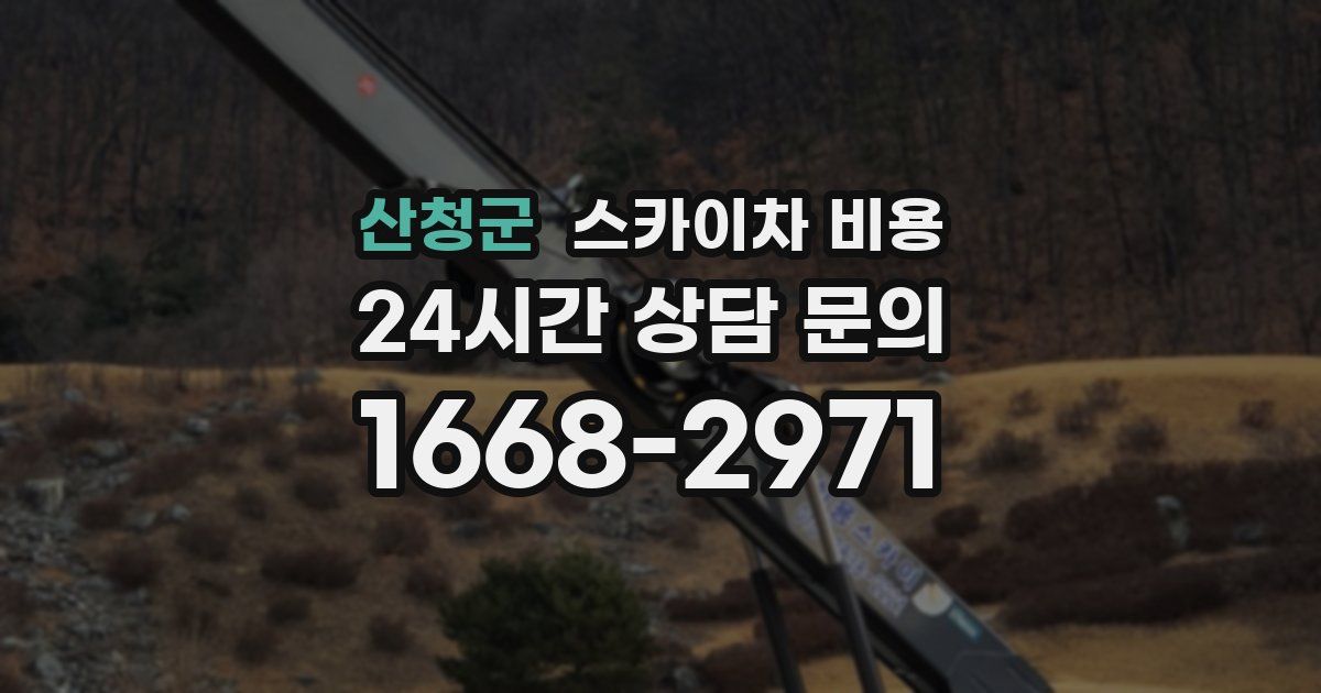 산청군 스카이차 비용