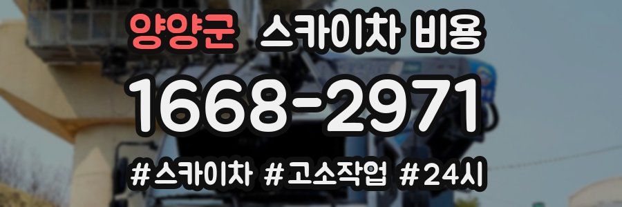 양양군 스카이차 비용