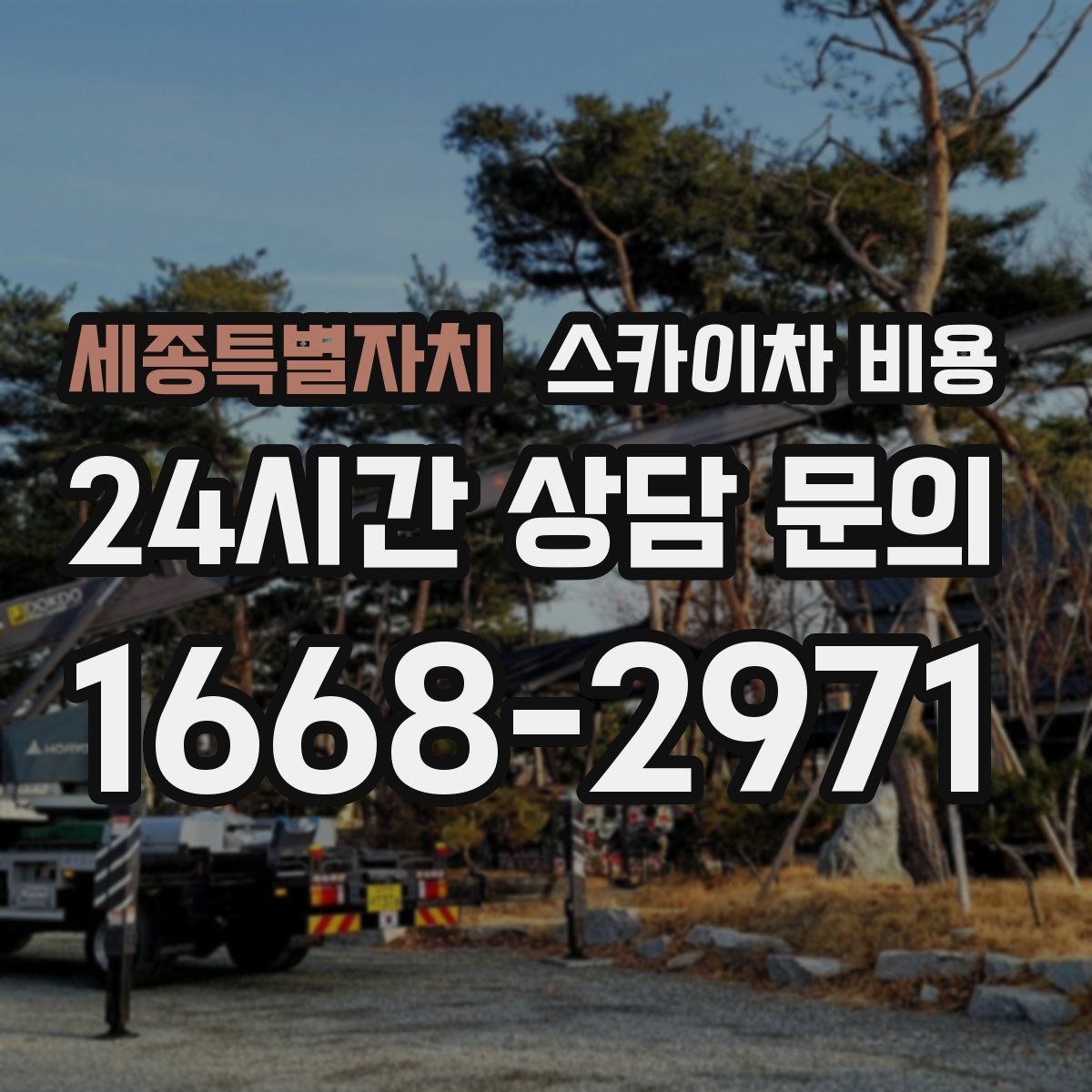 세종특별자치 스카이차 비용 통신선 처짐 정리는 구간 수가 중요합니다