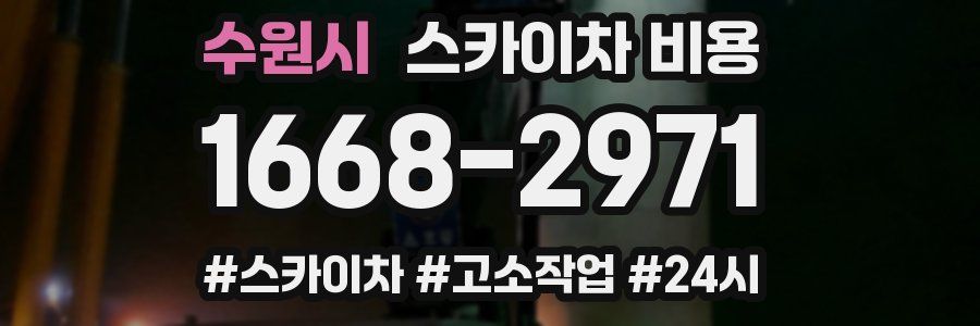 수원시 스카이차 비용