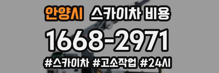 안양시 스카이차 비용