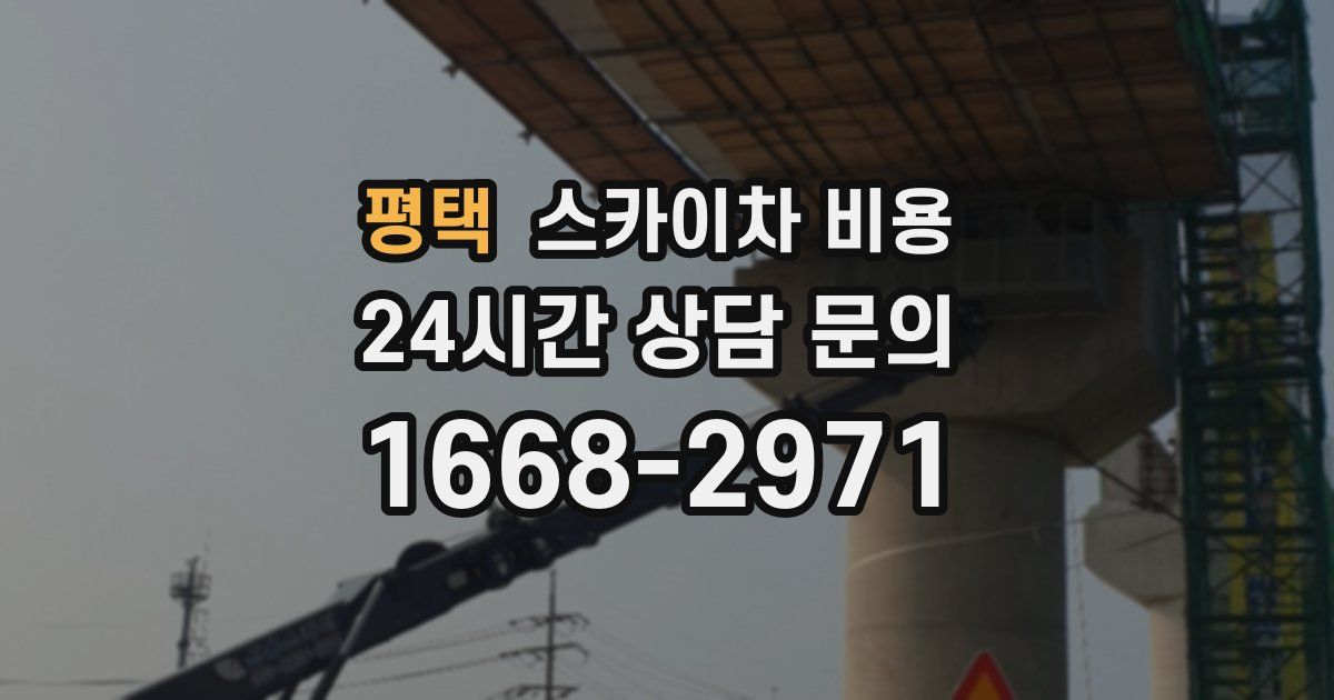 평택 스카이차 비용