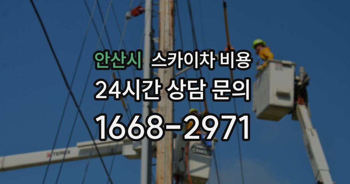 안산시 스카이차 비용