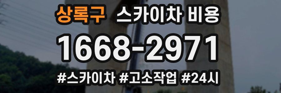 상록구 스카이차 비용