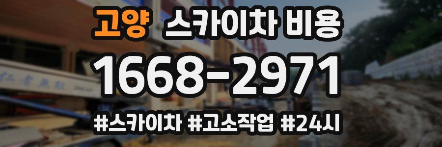 고양 스카이차 비용