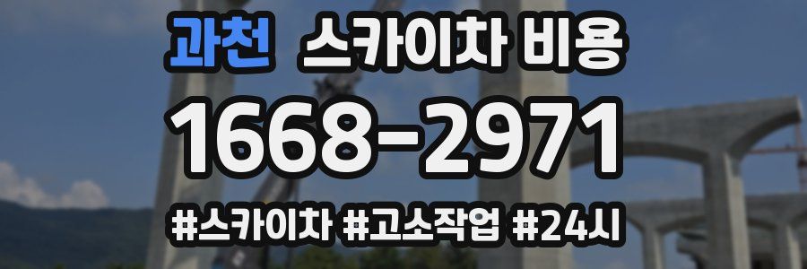 과천 스카이차 비용