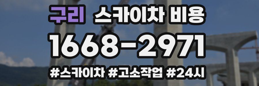 구리 스카이차 비용