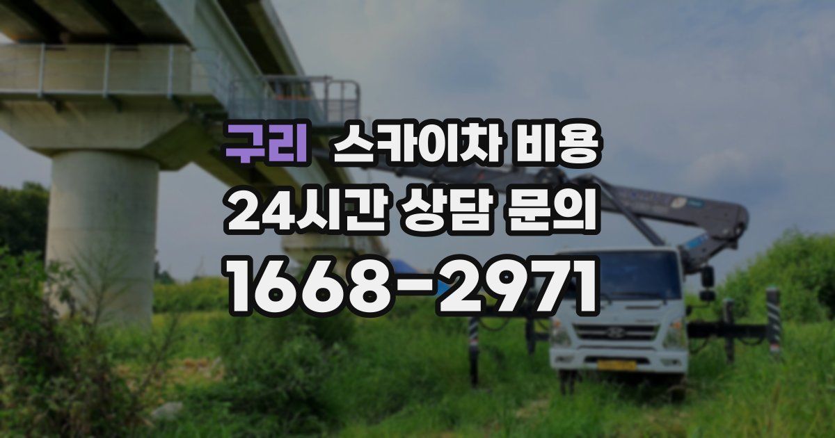 구리 스카이차 비용