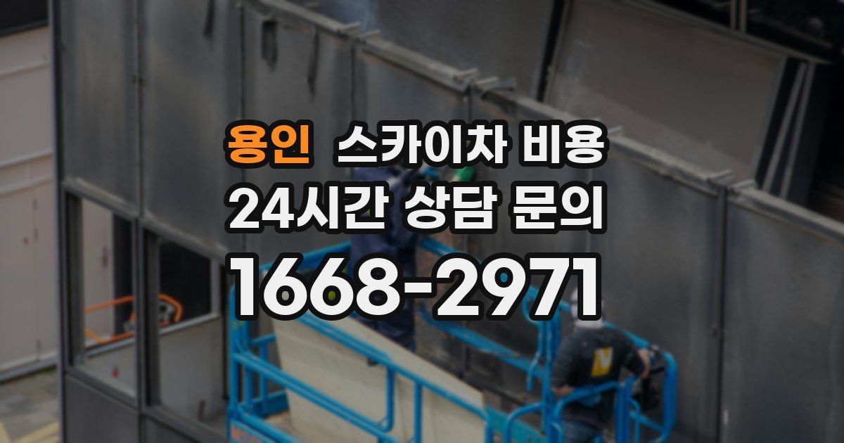 용인 스카이차 비용