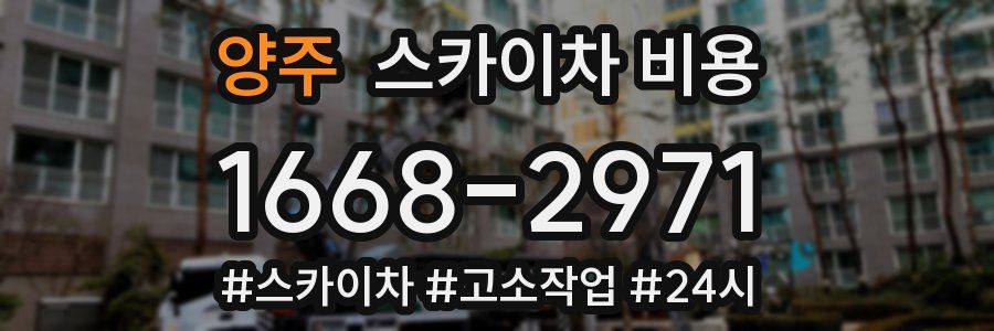 양주 스카이차 비용