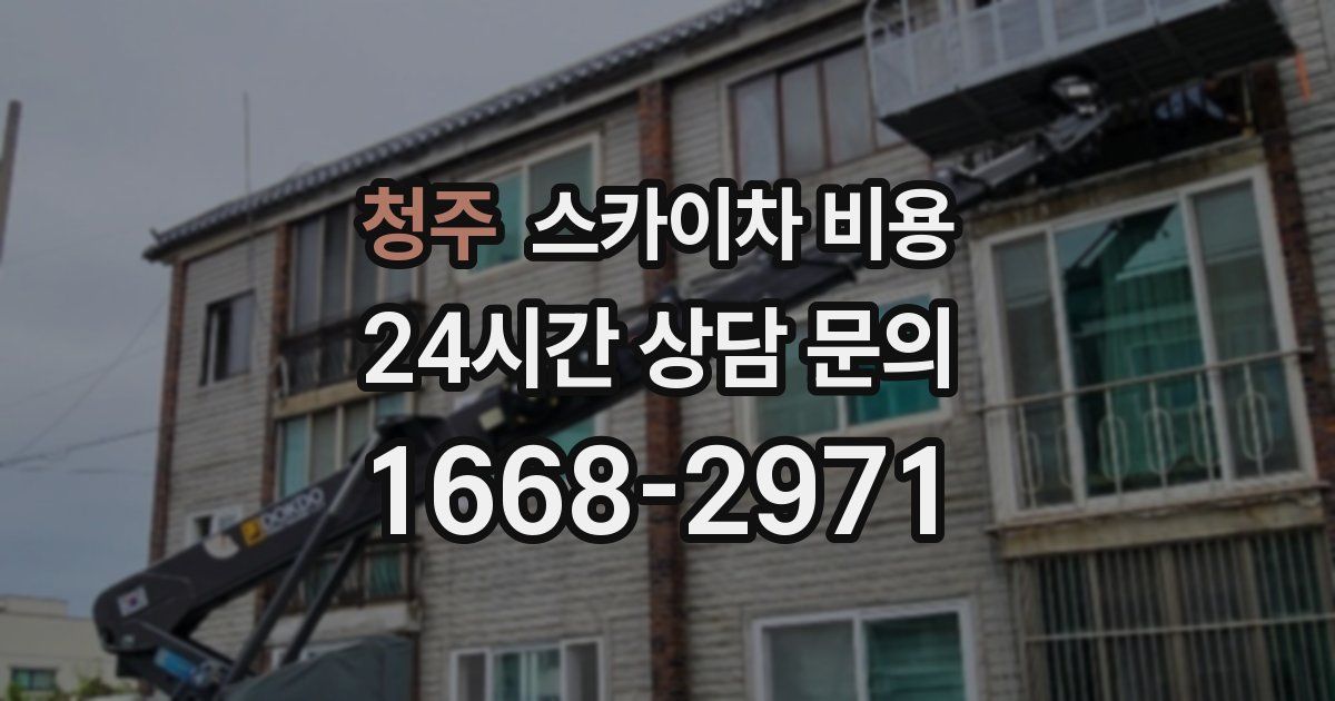 청주 스카이차 비용