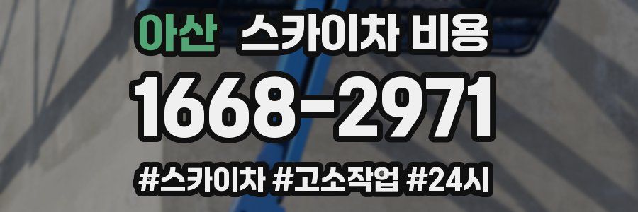 아산 스카이차 비용