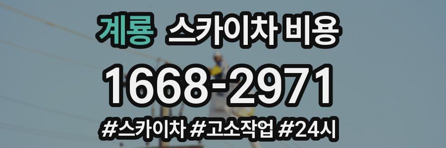 계룡 스카이차 비용