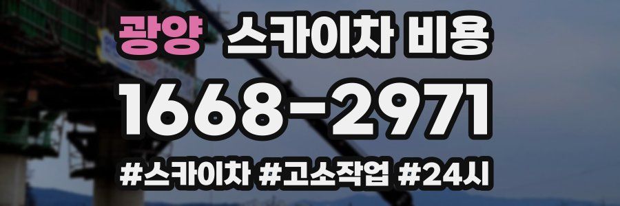광양 스카이차 비용