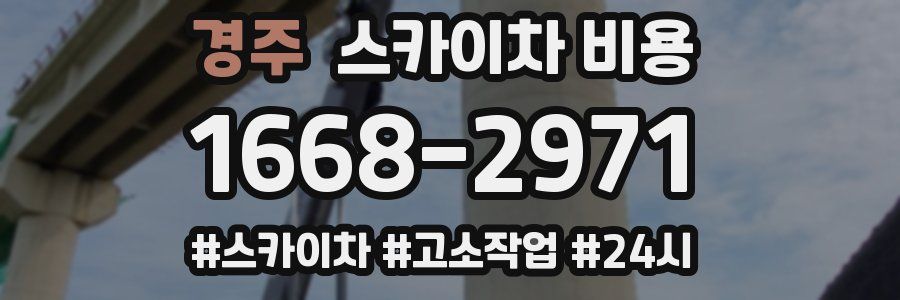 경주 스카이차 비용