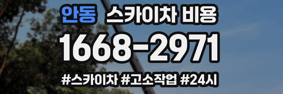 안동 스카이차 비용