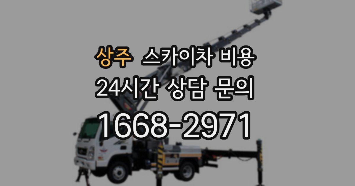 상주 스카이차 비용