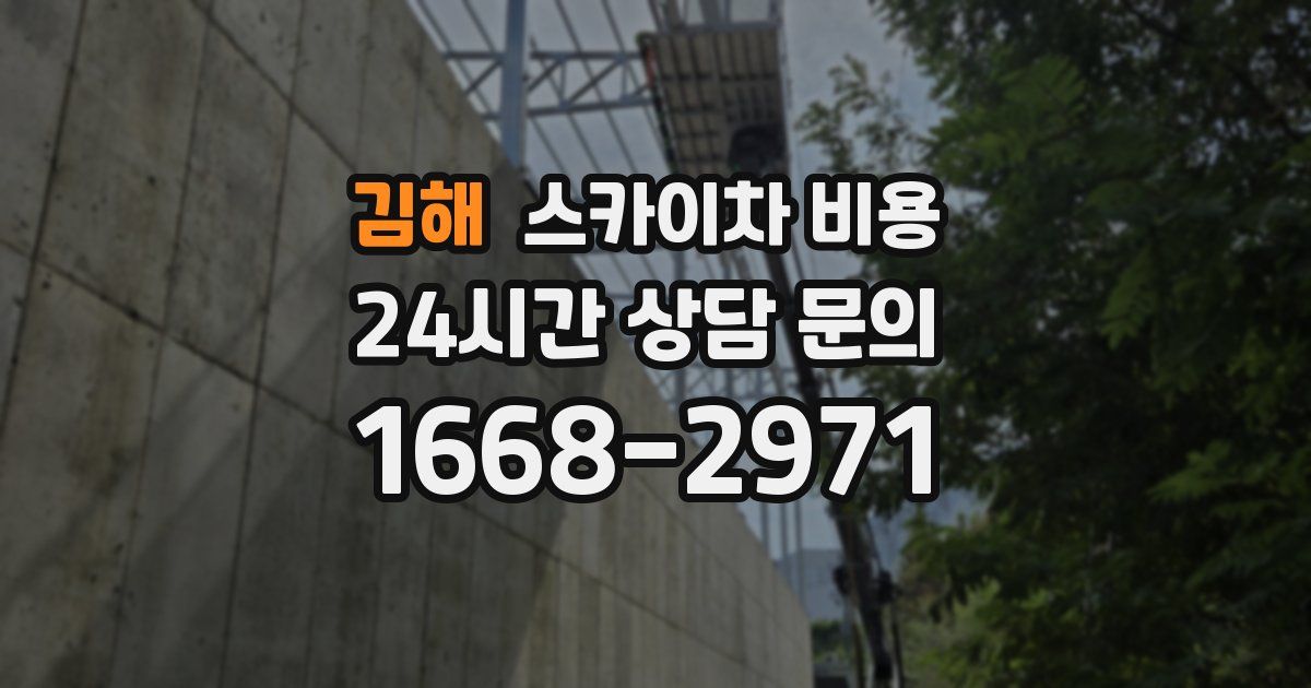 김해 스카이차 비용