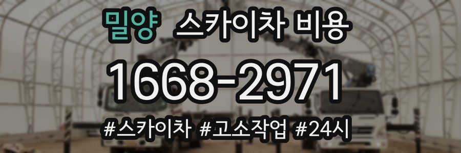 밀양 스카이차 비용