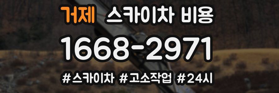 거제 스카이차 비용